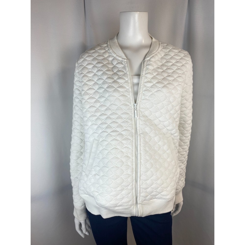 Totto Women's Quilted White Jacket Size XL